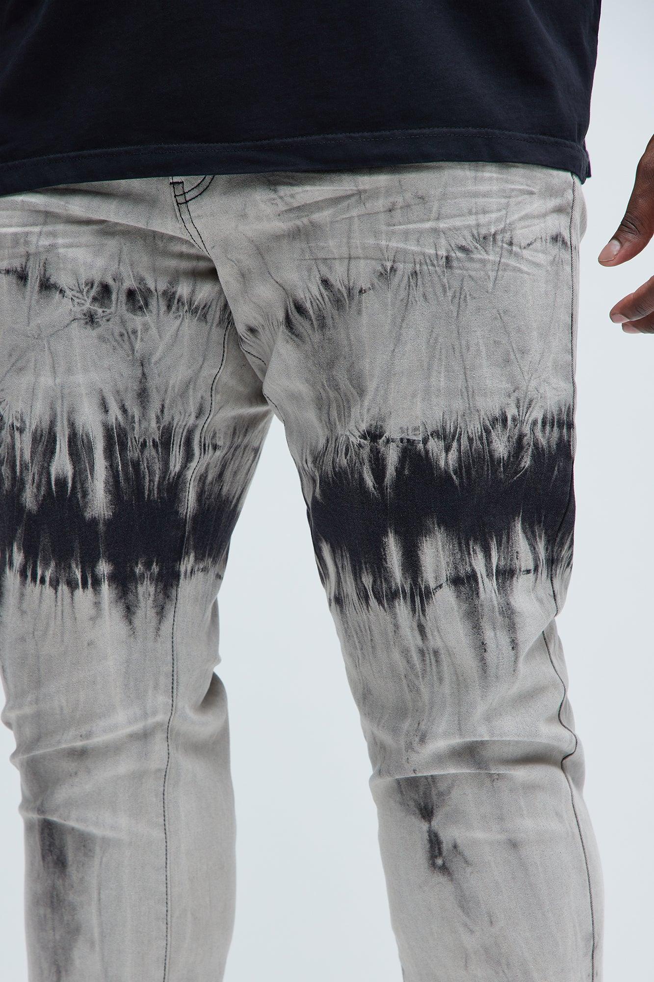 Way Out Stacked Skinny Jeans - Grey/combo Product Image