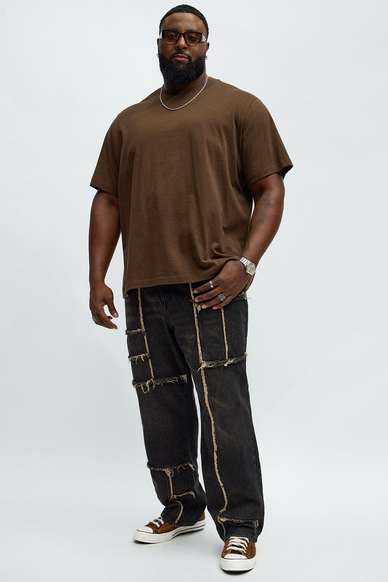 What The Fray Straight Jeans - Black Wash Male Product Image