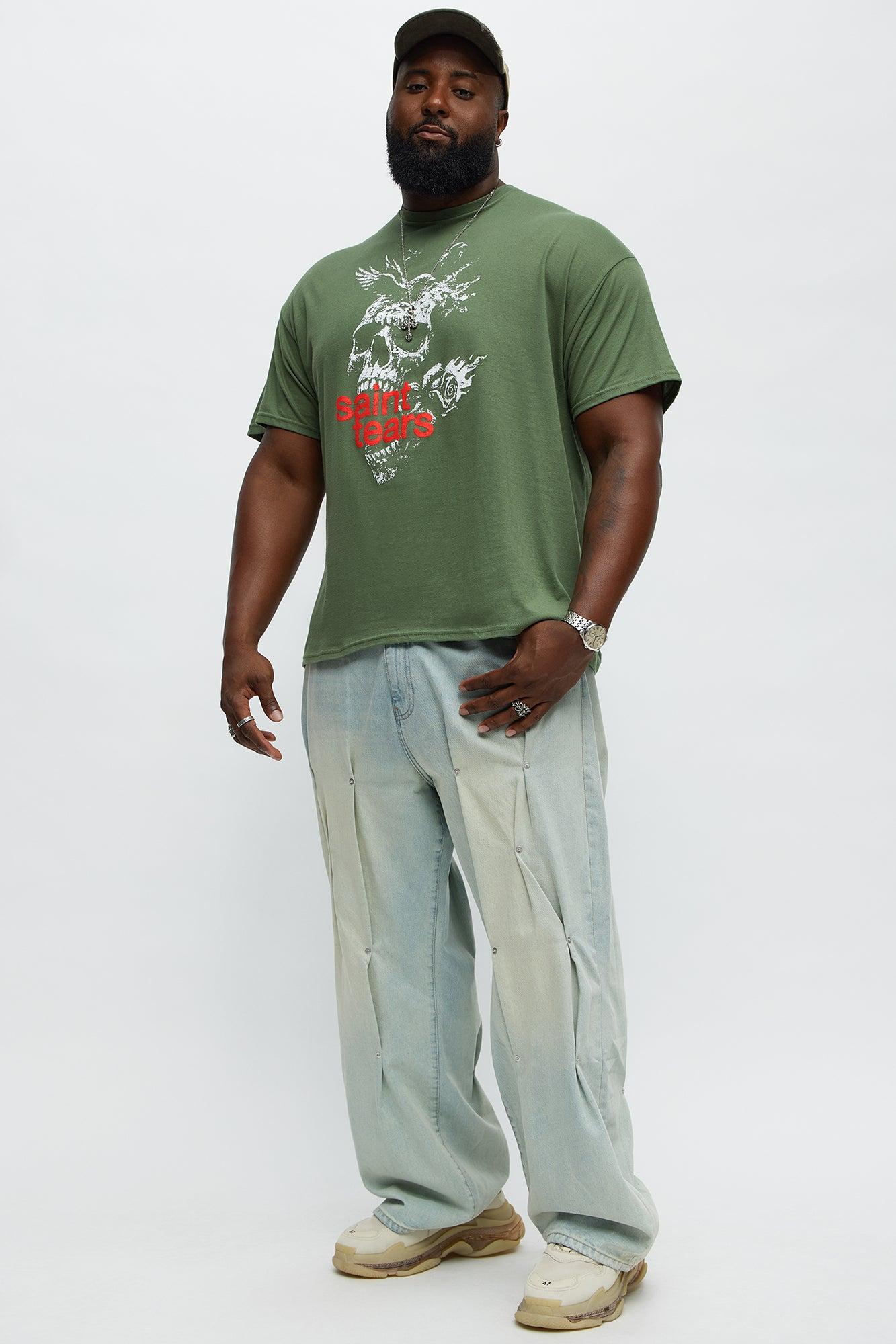 Saint Tears Forever Short Sleeve Tee - Olive Male Product Image