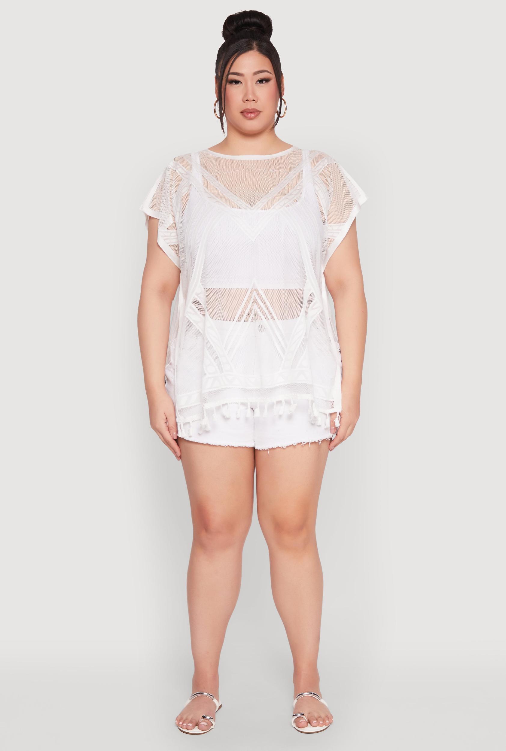 Fishnet Tassel Fringe Swim Cover Up Female Product Image