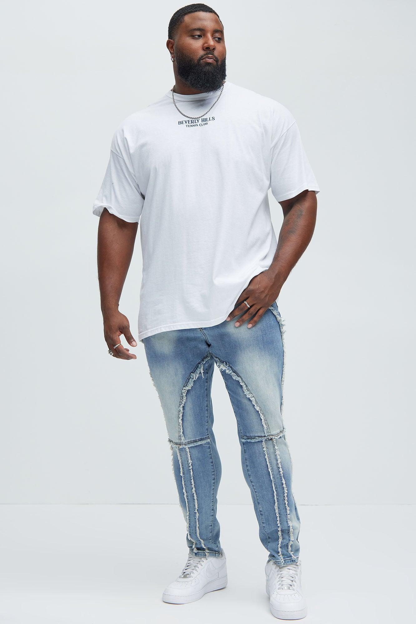 Hilton Frayed Skinny Jeans - Light Wash Product Image