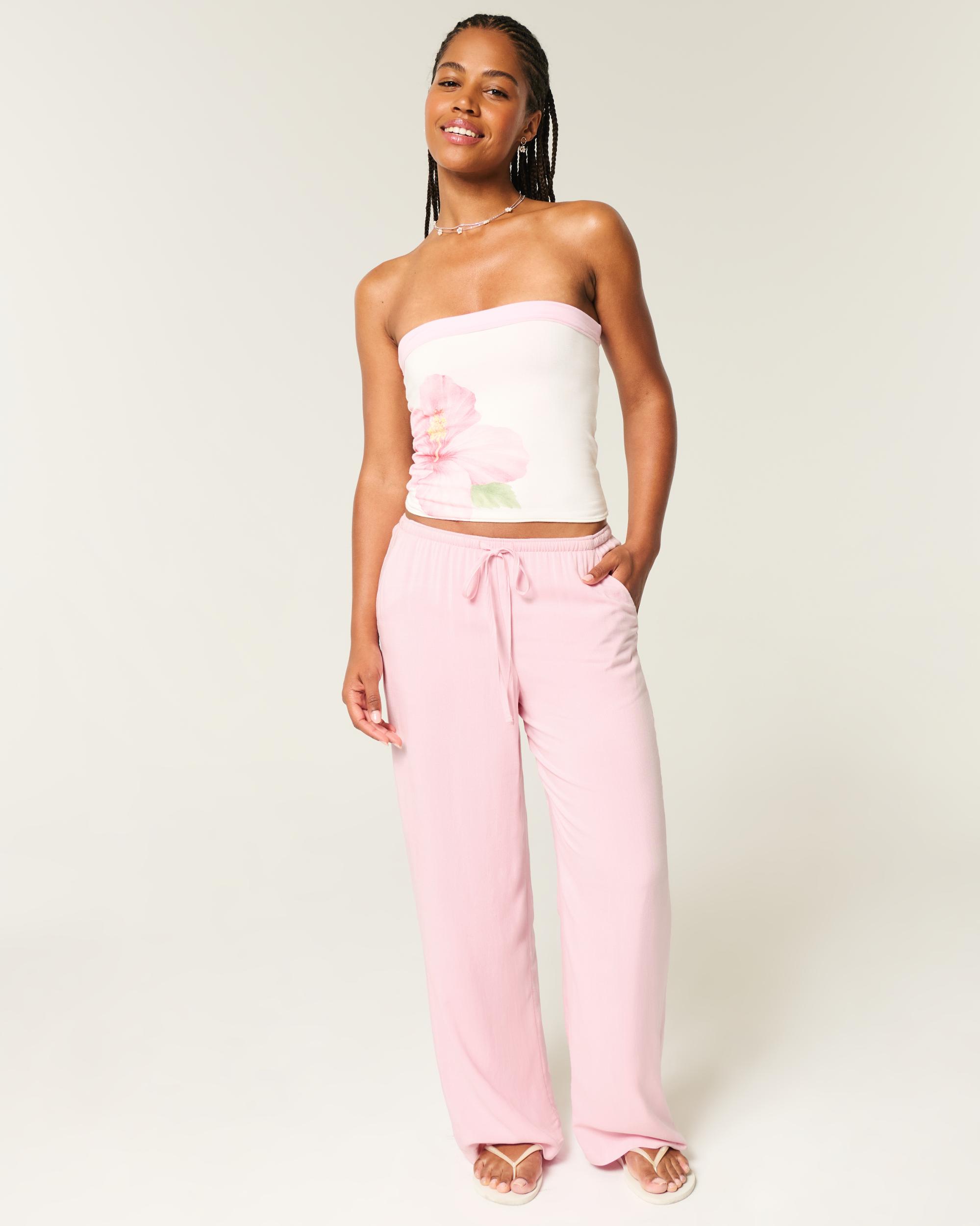 Low-Rise Baggy Pull-On Pants Product Image