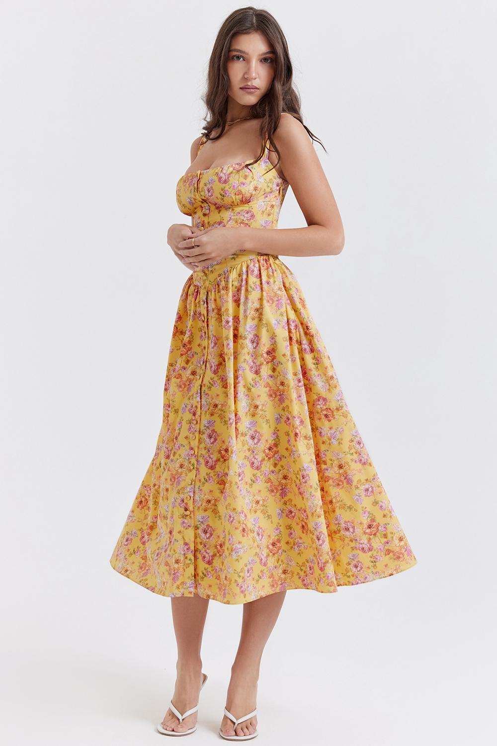 Tatiana  butter print midi sundress Product Image
