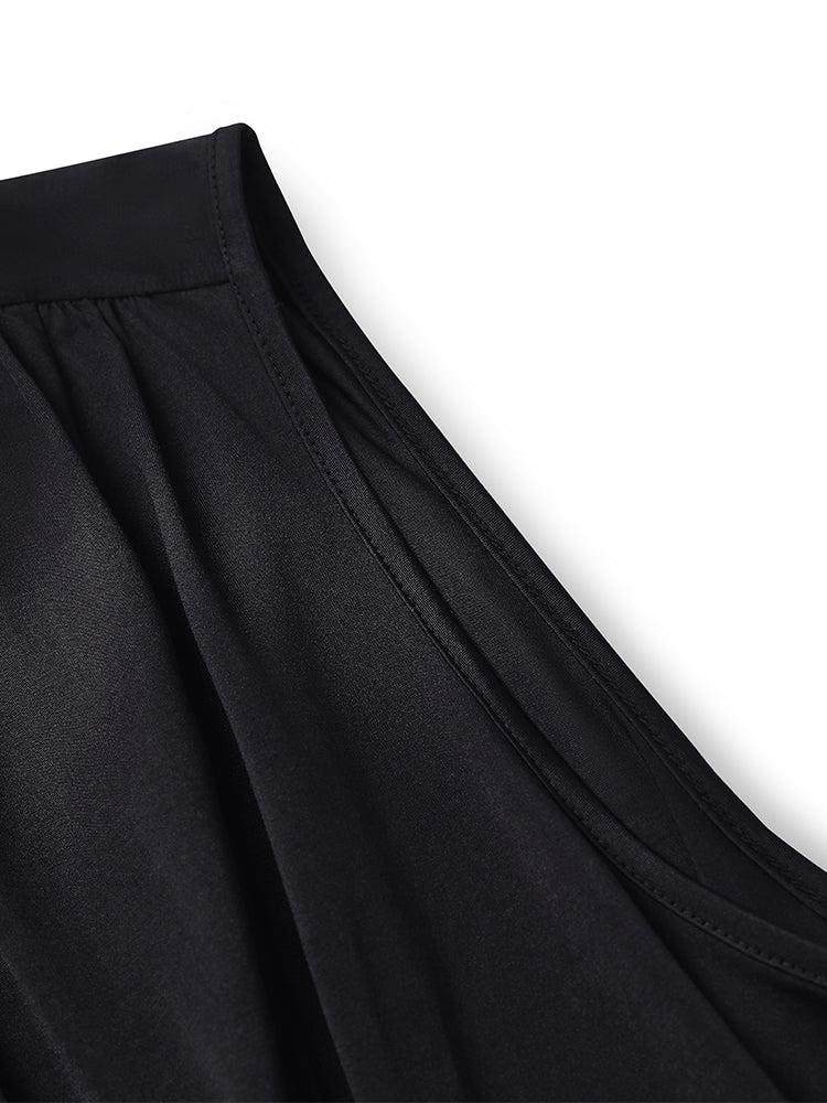 Knitted Women Maxi Vest Dress With Belt And Bottomed Spaghetti Strap D Product Image