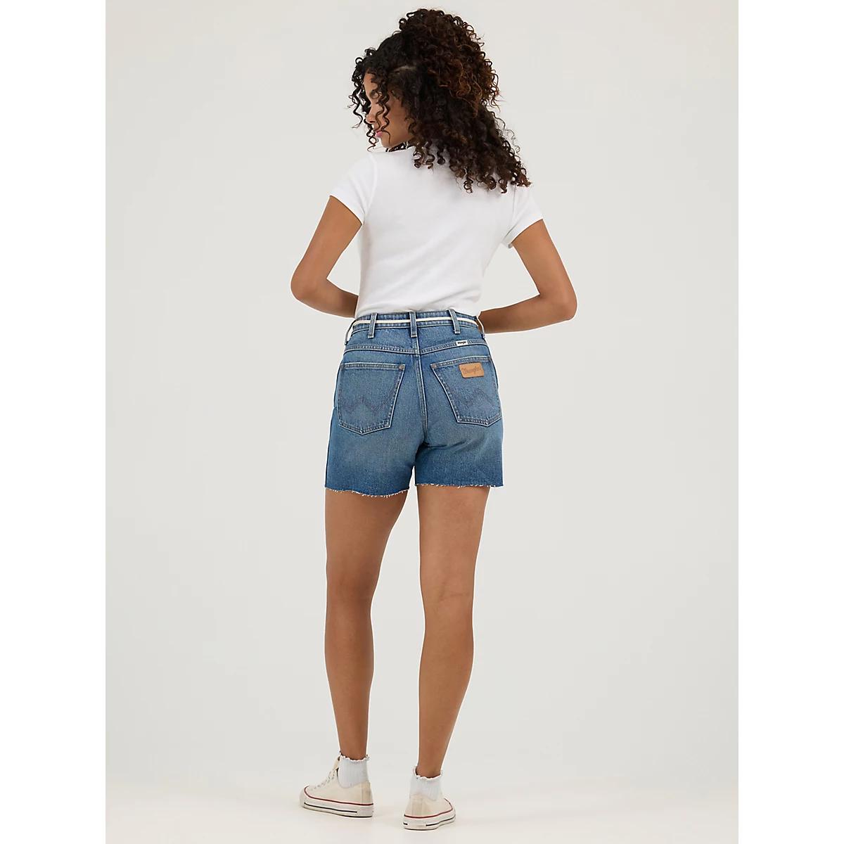 Women's High Rise Mid-Length Cowboy Short | Women's SHORTS & SKIRTS | Wrangler® Product Image