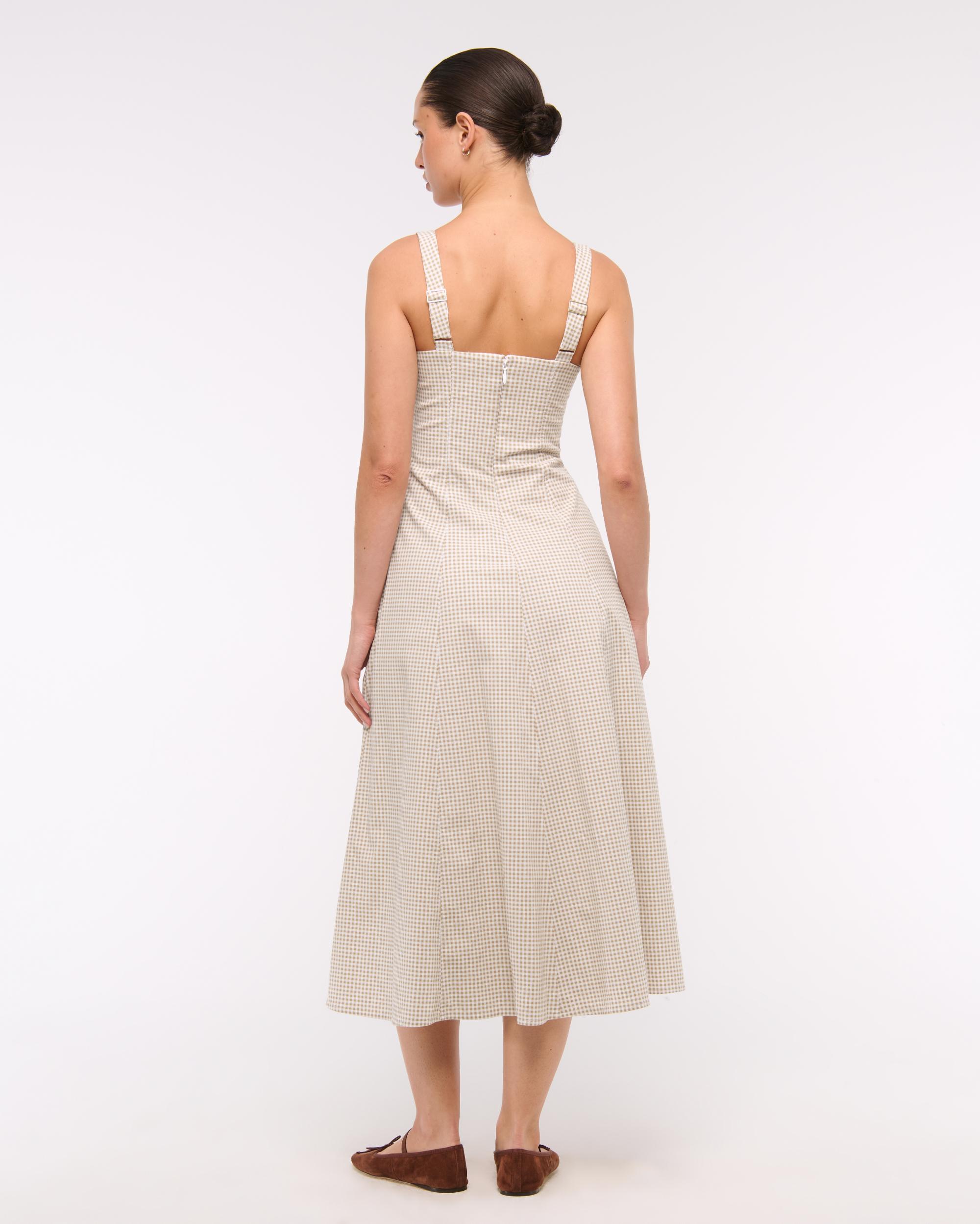 The A&F Mila Stretch Midi Dress Product Image