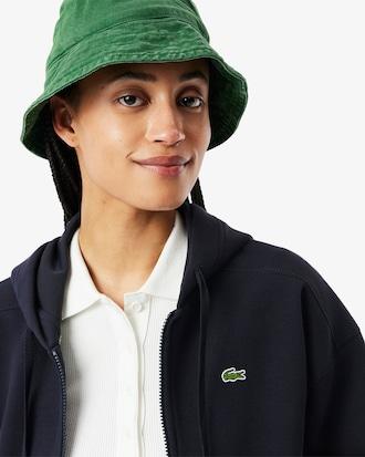 Women's Zip-Up Piqué Hoodie Product Image