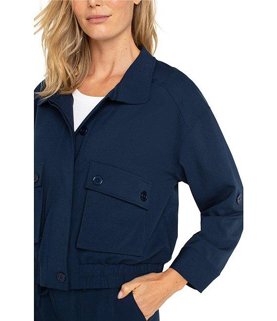 Liverpool Los Angeles Textured Stretch Cinched Hem Utility Jacket Product Image