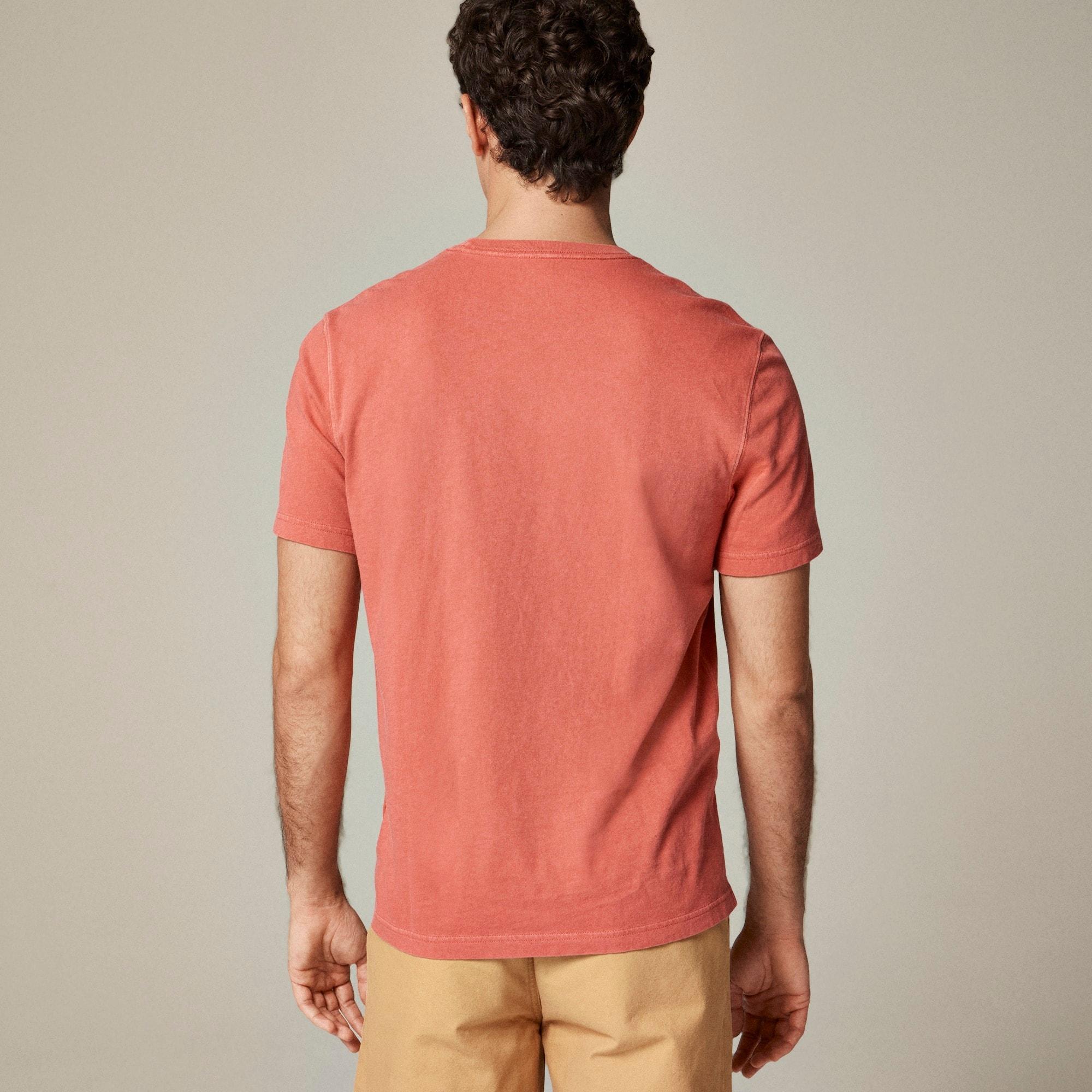 Vintage-wash cotton pocket T-shirt Product Image