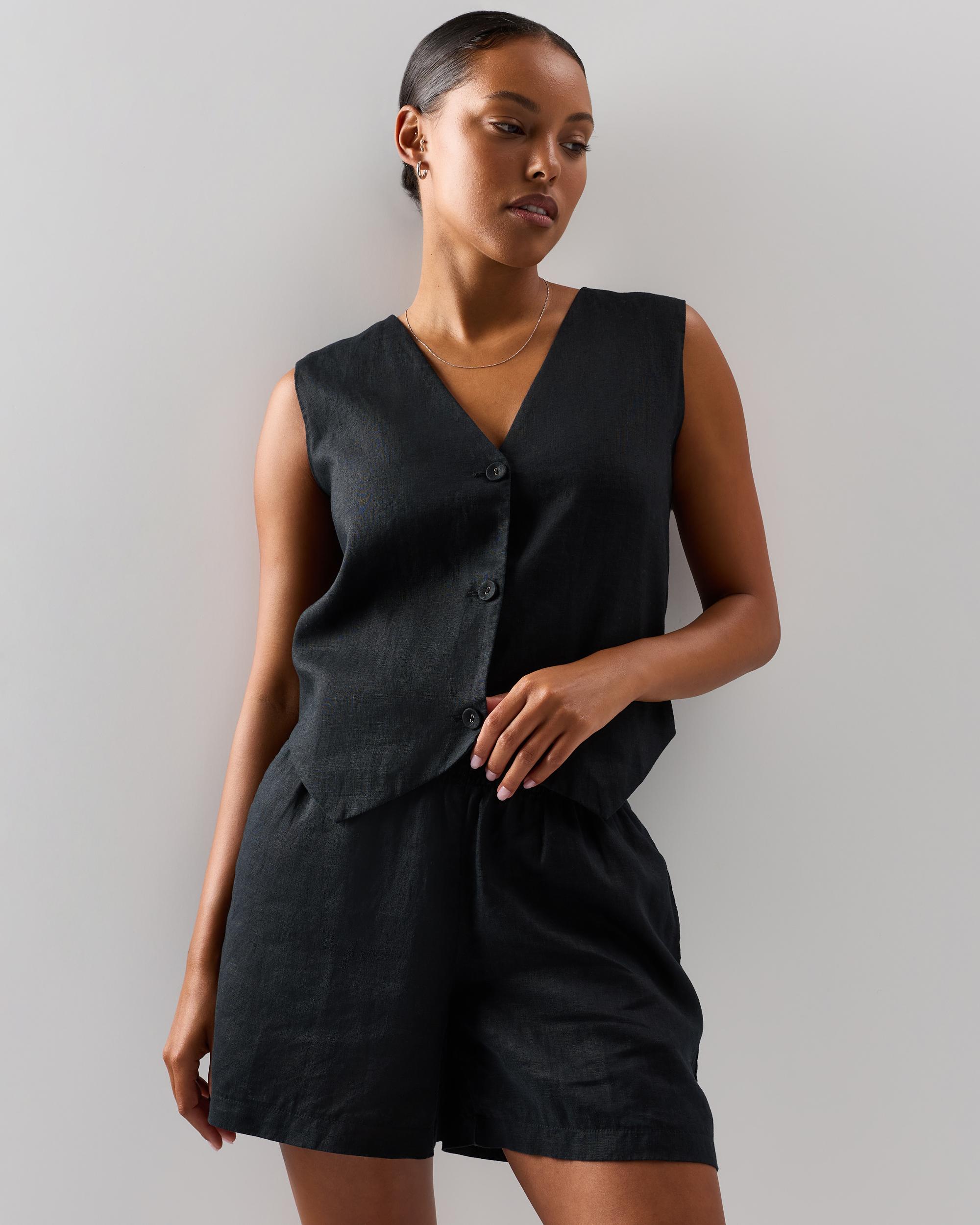 Quince | Women's 100% European Linen Vest Product Image