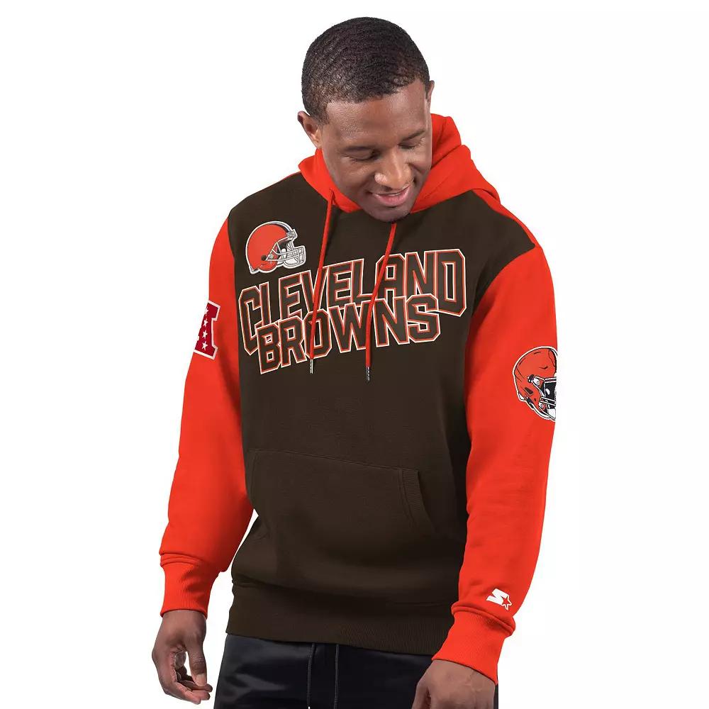 Men's Starter Brown Cleveland Browns Extreme Pullover Hoodie, Size: Large Product Image