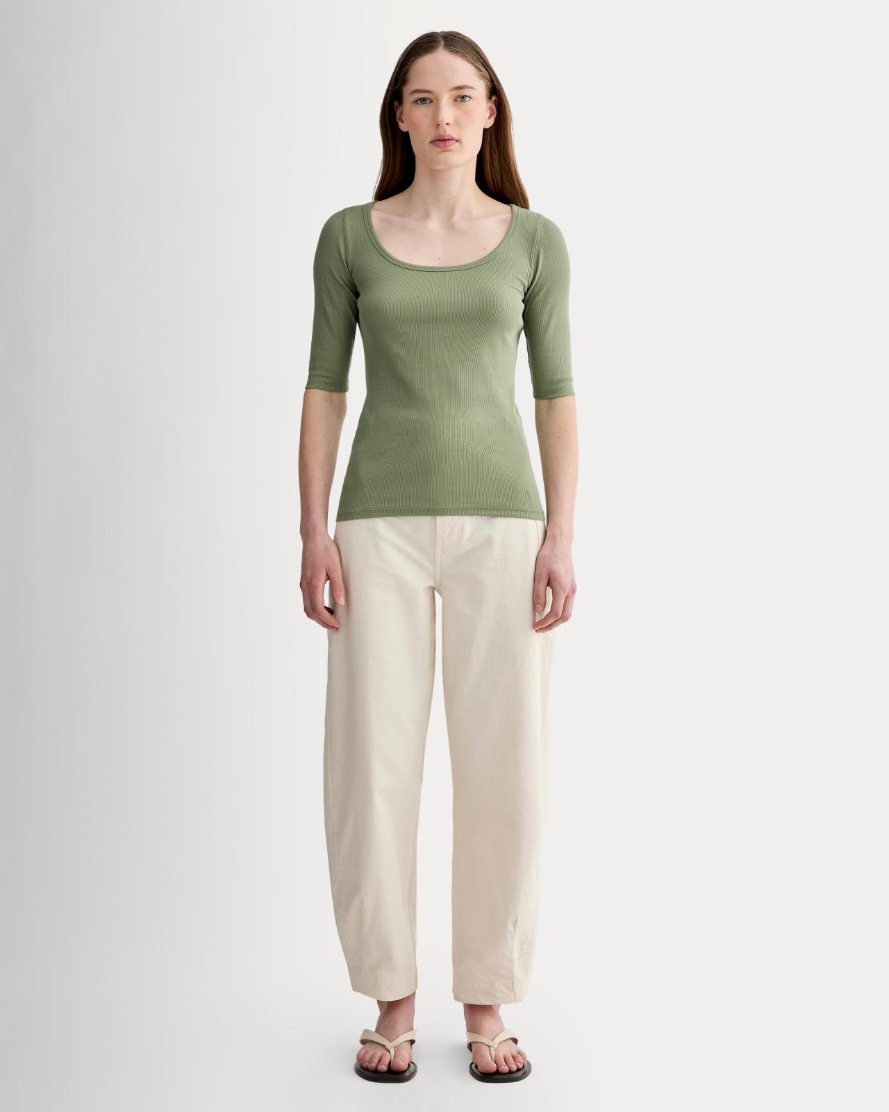 Womens Luxe Rib Scoop-Neck T-Shirt by Everlane Product Image