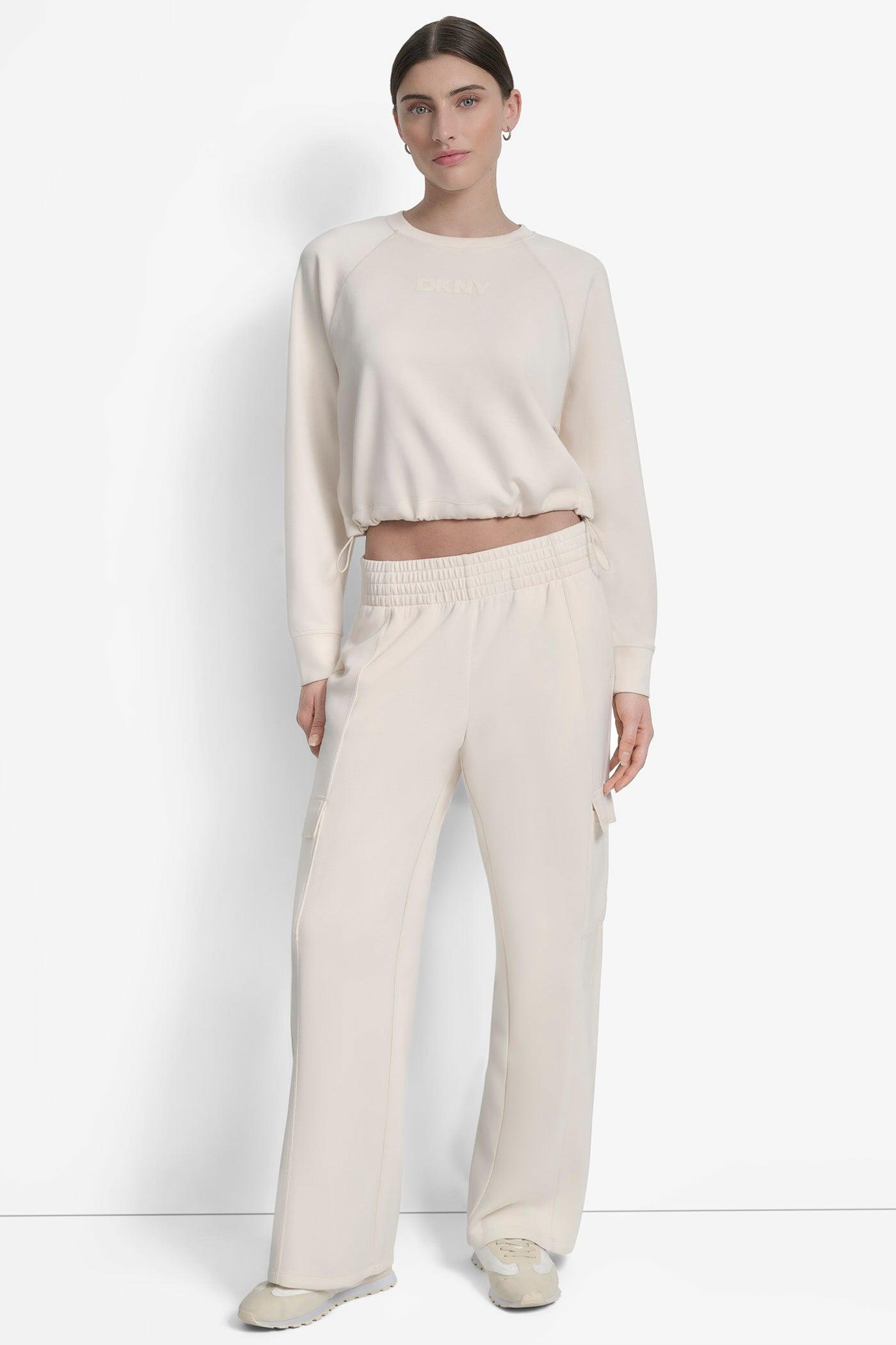 CROPPED DRAWSTRING-HEM SWEATSHIRT Product Image