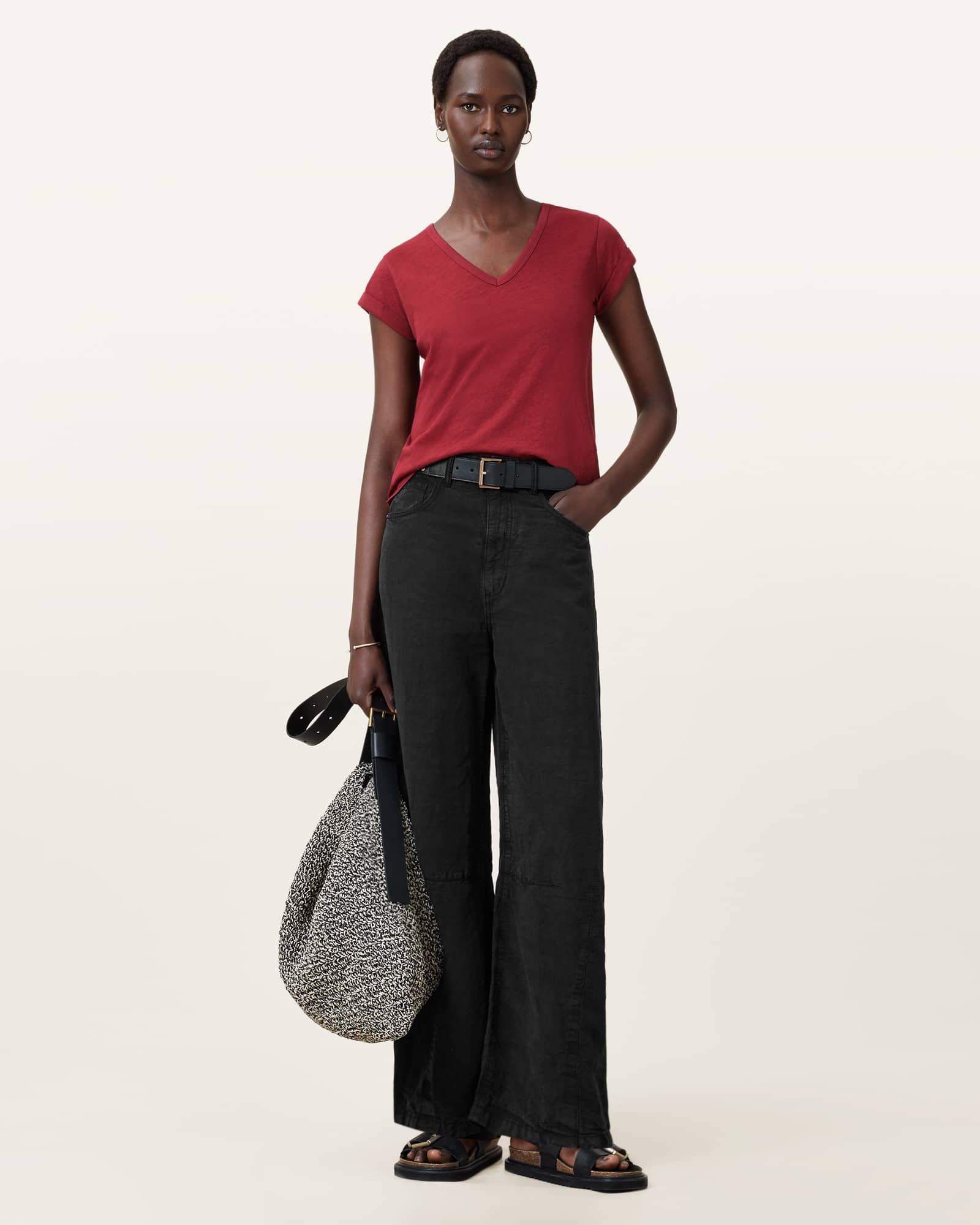 Anna V-Neck Short Sleeve T-Shirt Product Image