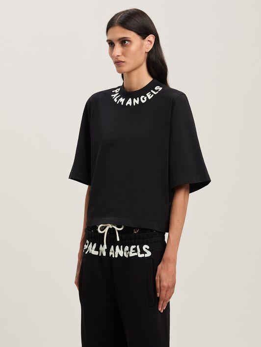 Block logo cropped T-shirt Product Image