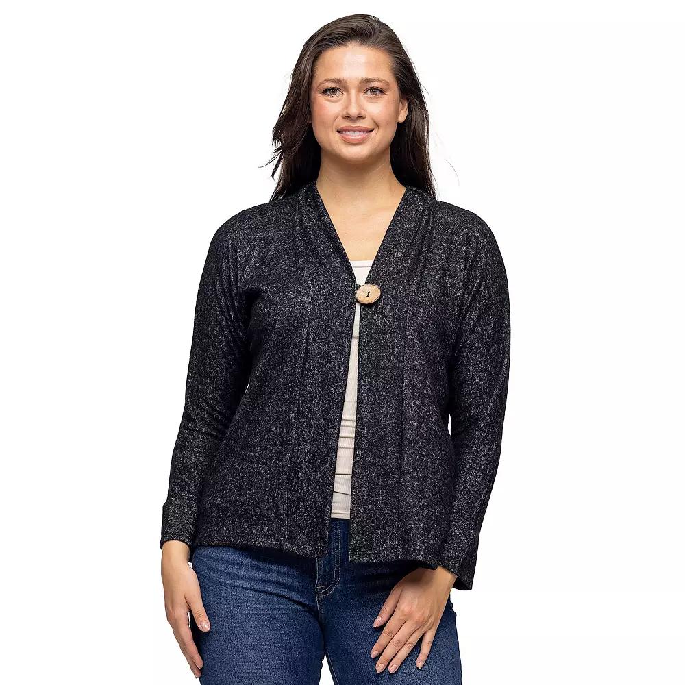 Women's 24Seven Comfort Apparel Single Button Cardigan,  Product Image