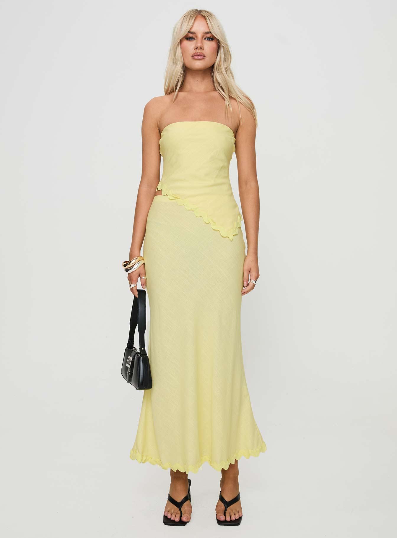 Silvershore Maxi Skirt Yellow Product Image