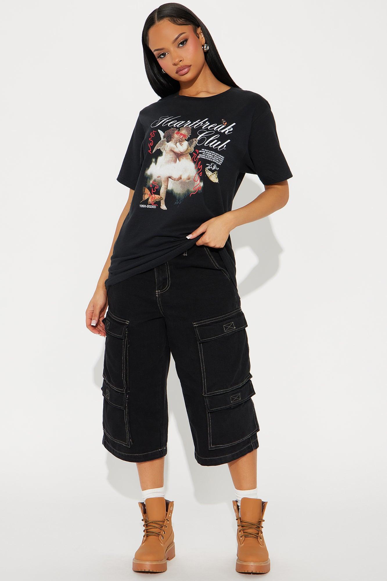 Heartbreak Club Oversized Tee - Black Product Image