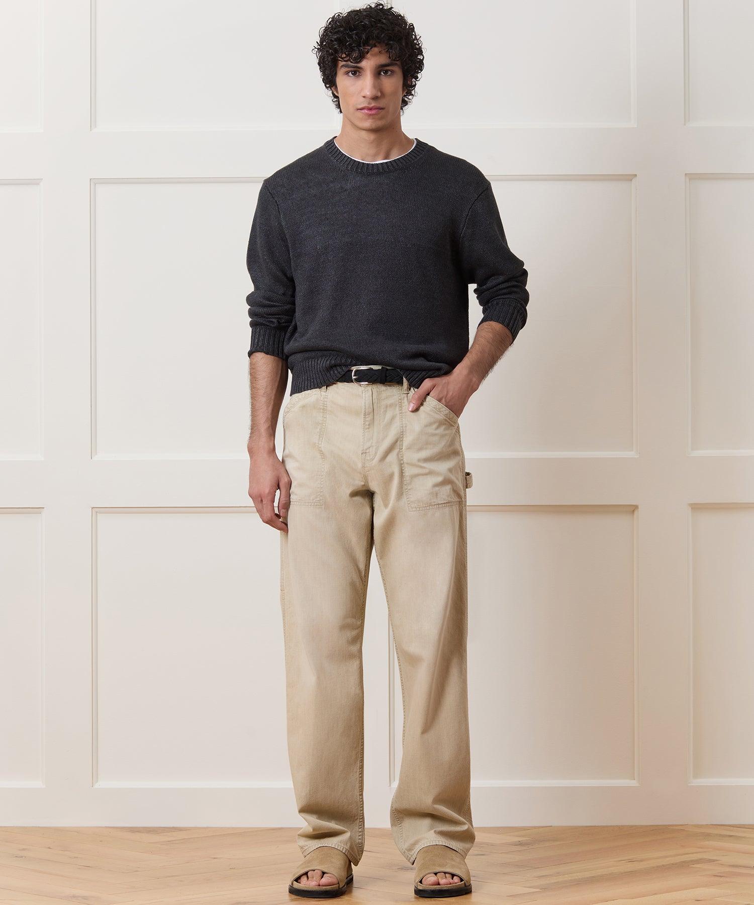 Linen Crewneck Sweater Product Image