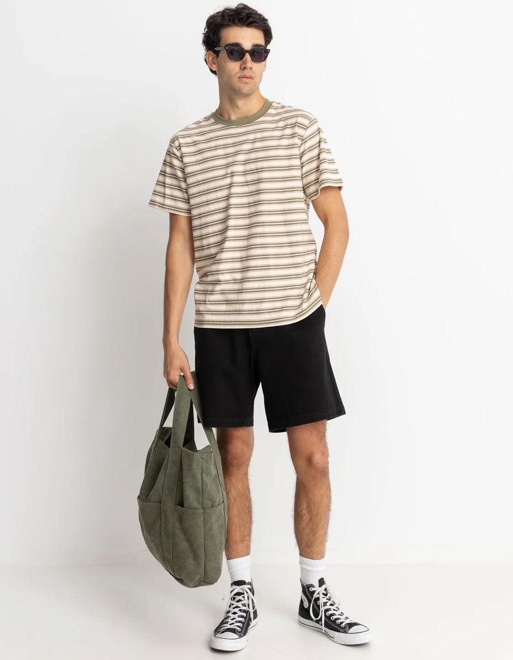 RHYTHM Vintage Stripe Mens Tee - NATURAL Product Image