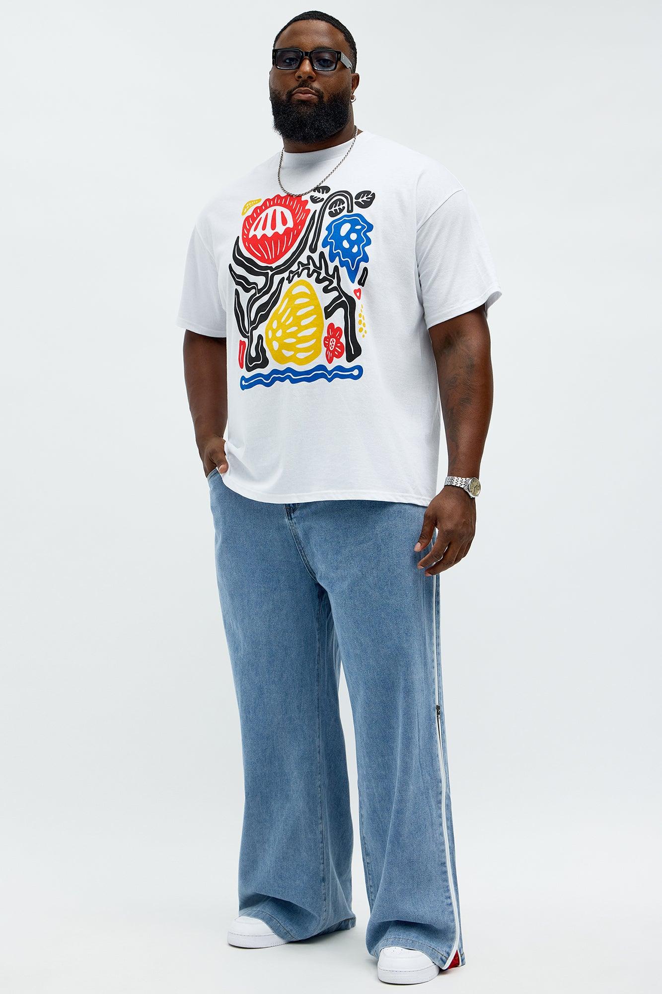 Smell The Flowers Short Sleeve Tee - White Male Product Image