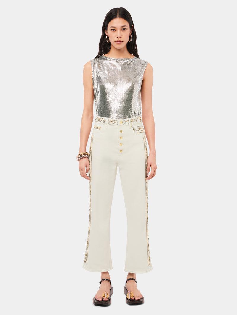 SILVER/BLUE 1969 FLIP BAG IN LEATHER Product Image