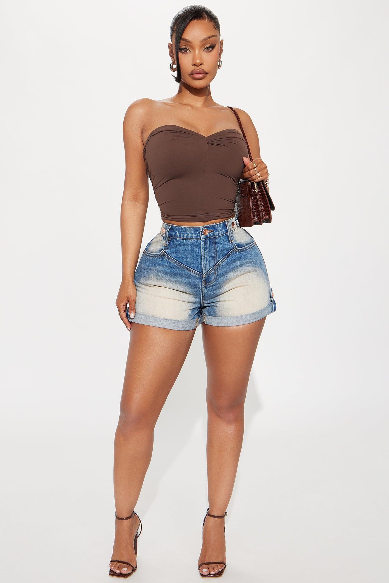 Second Skin Twist Tube Top - Chocolate Female Product Image