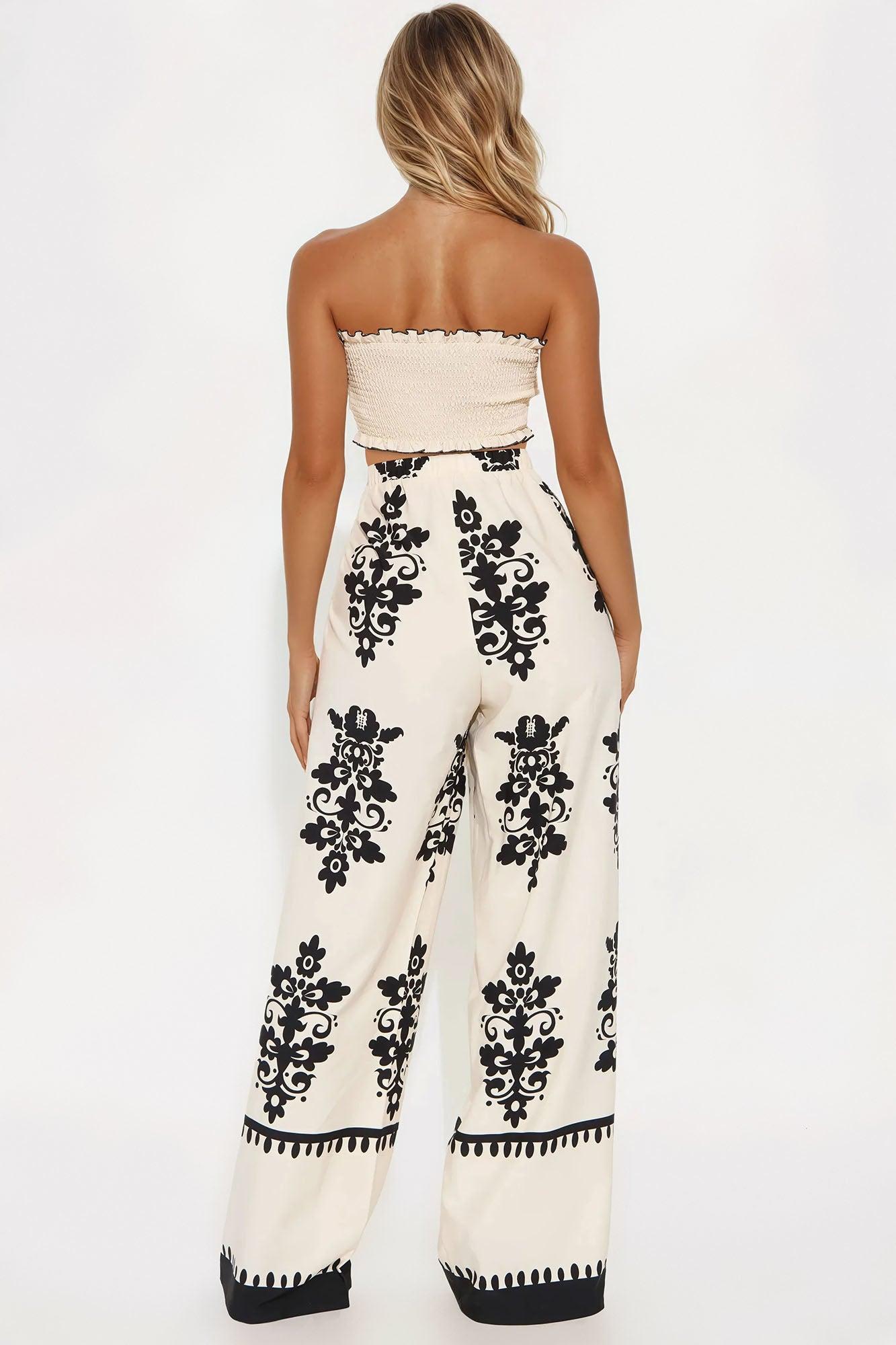 Sandstone Radiance Pant Set - Cream/combo Product Image