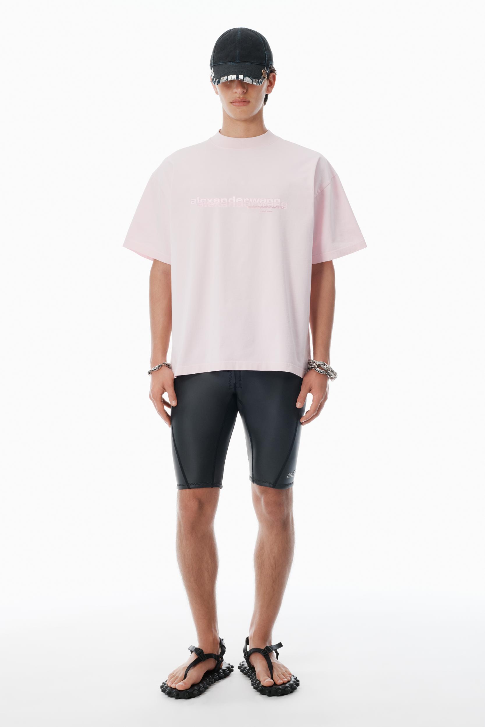 Pink Cotton Oversized Logo Tee Product Image