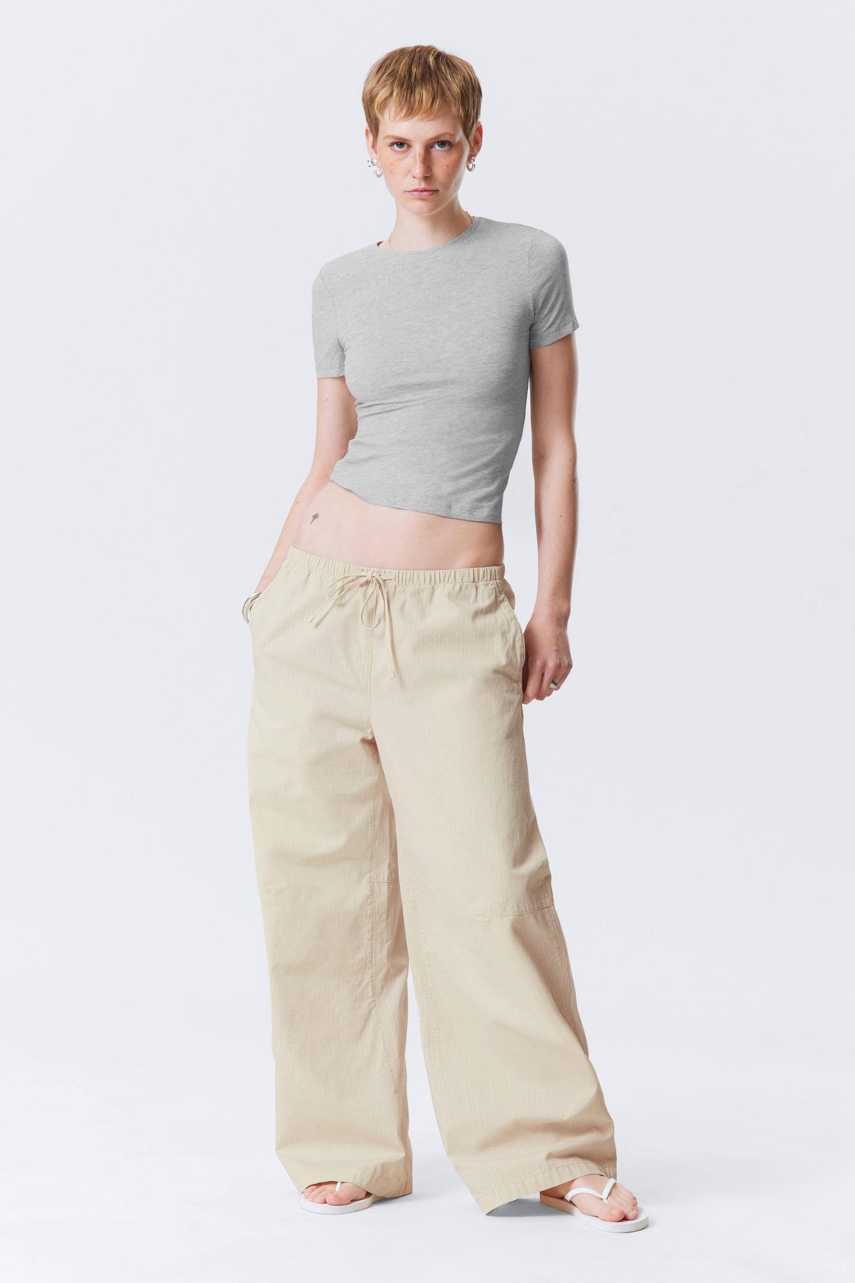 Loose Fit Washed Ripstop Trousers Product Image