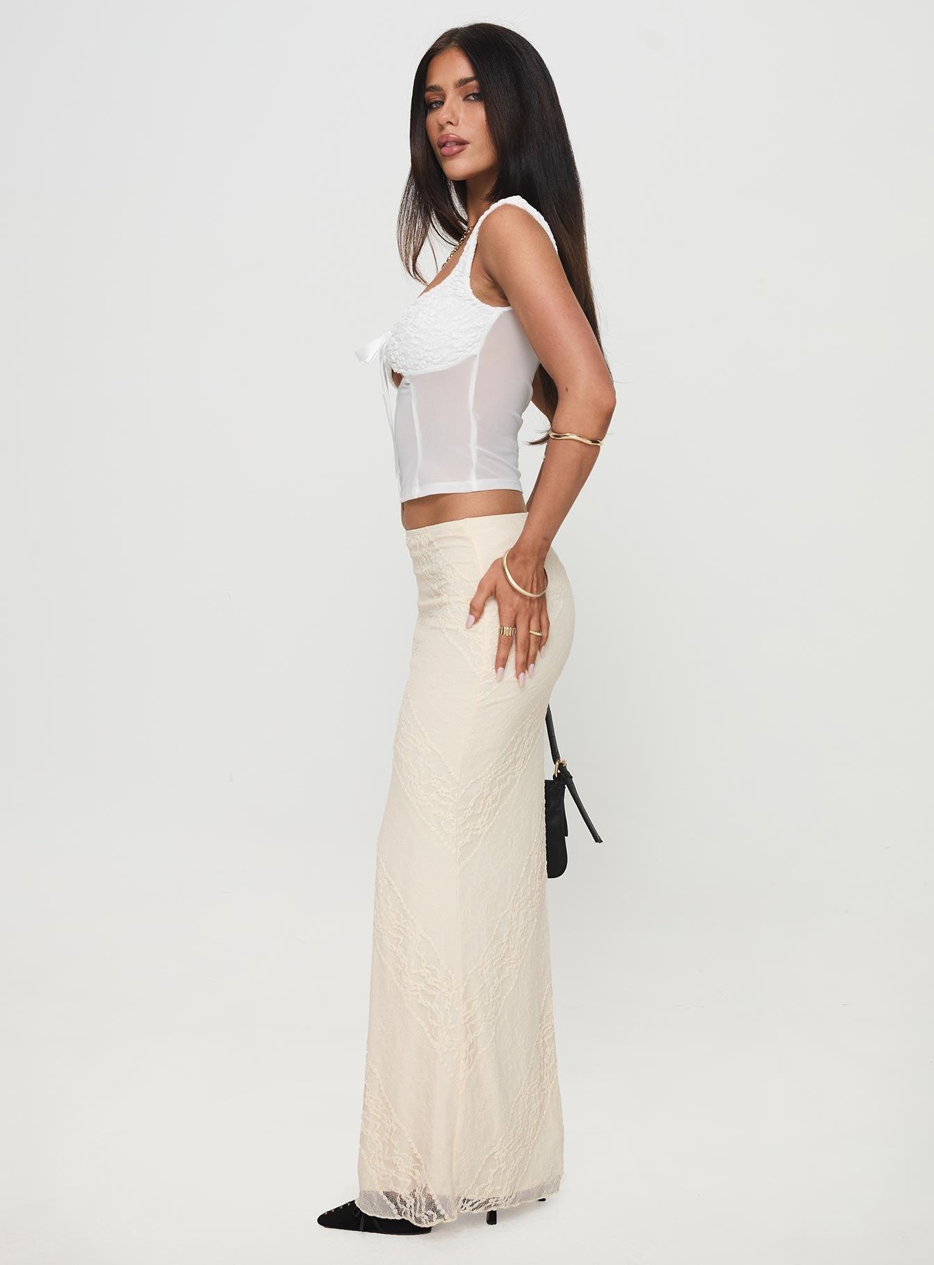 Gazet Maxi Skirt Cream Product Image