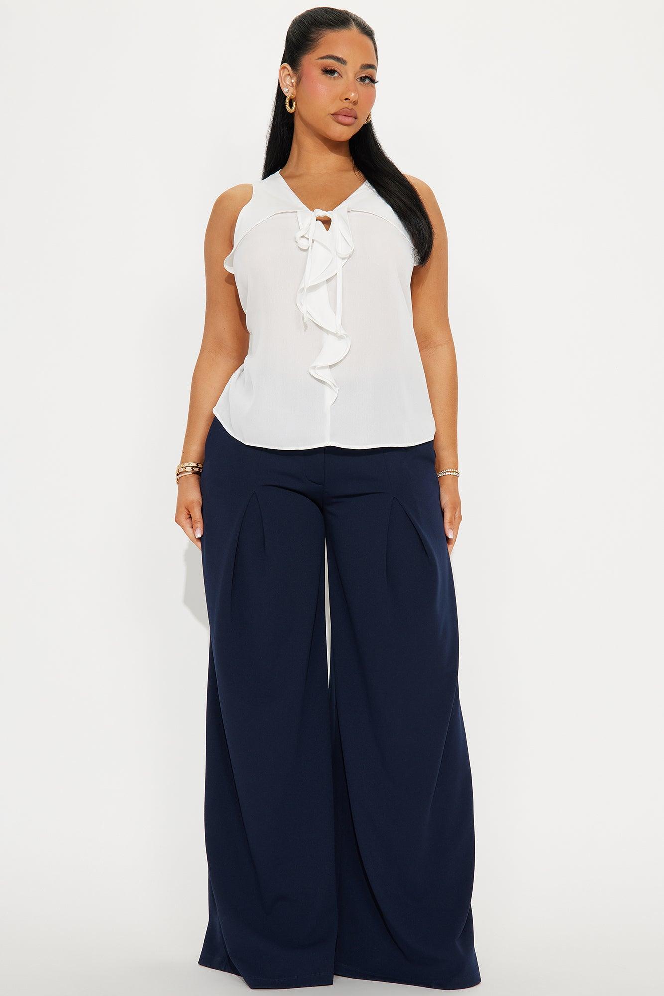 Sunny Walks Ruffle Top - White Product Image