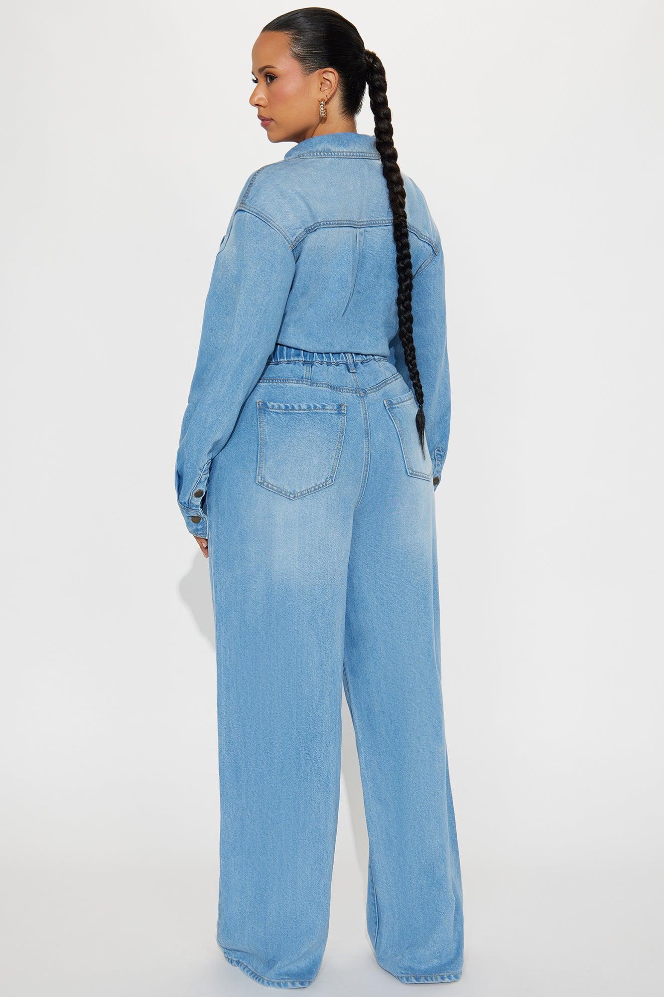 Serafi Denim Jumpsuit - Medium Wash Female Product Image