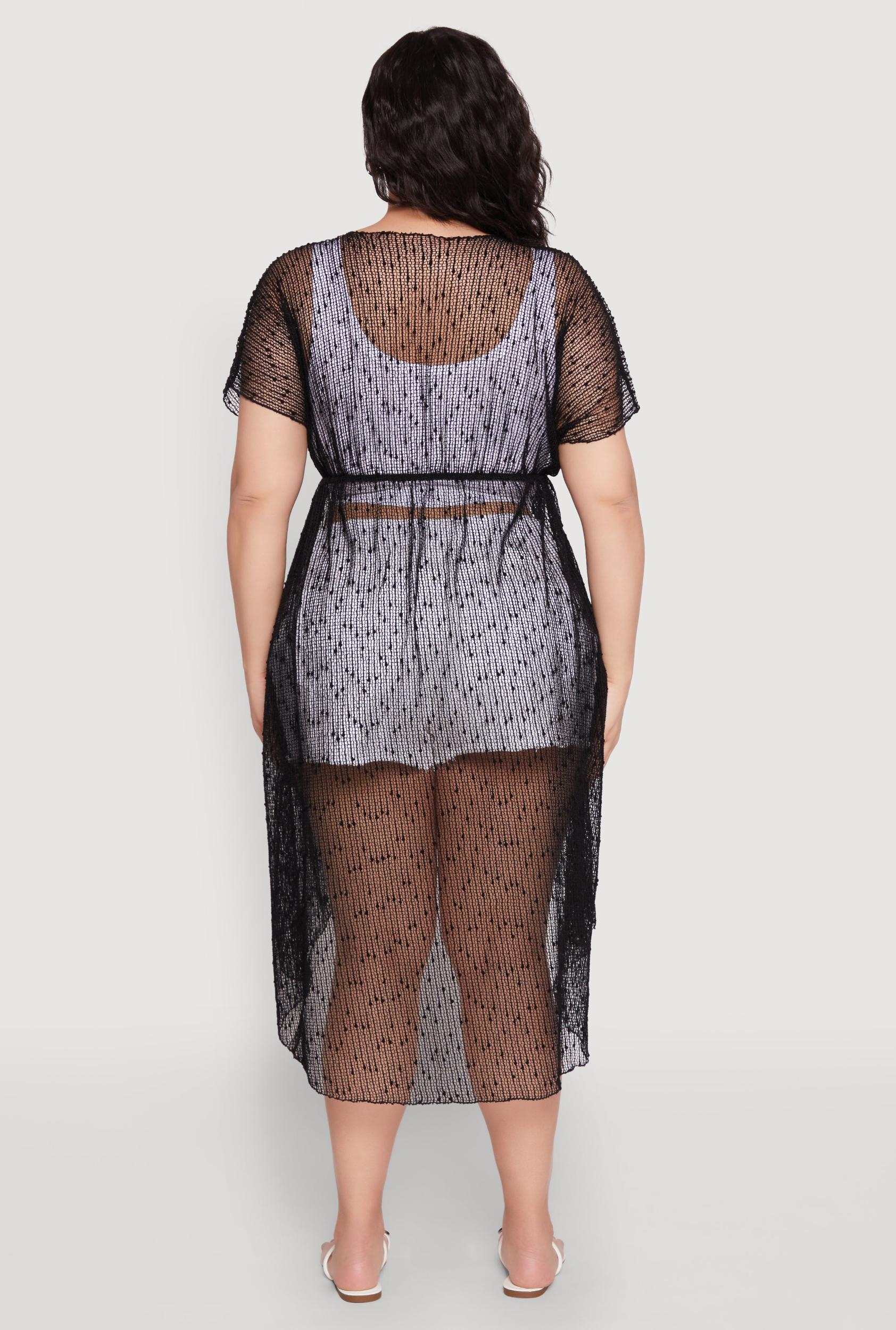 Popcorn Knit Tie Front Cover Up Kimono Female Product Image