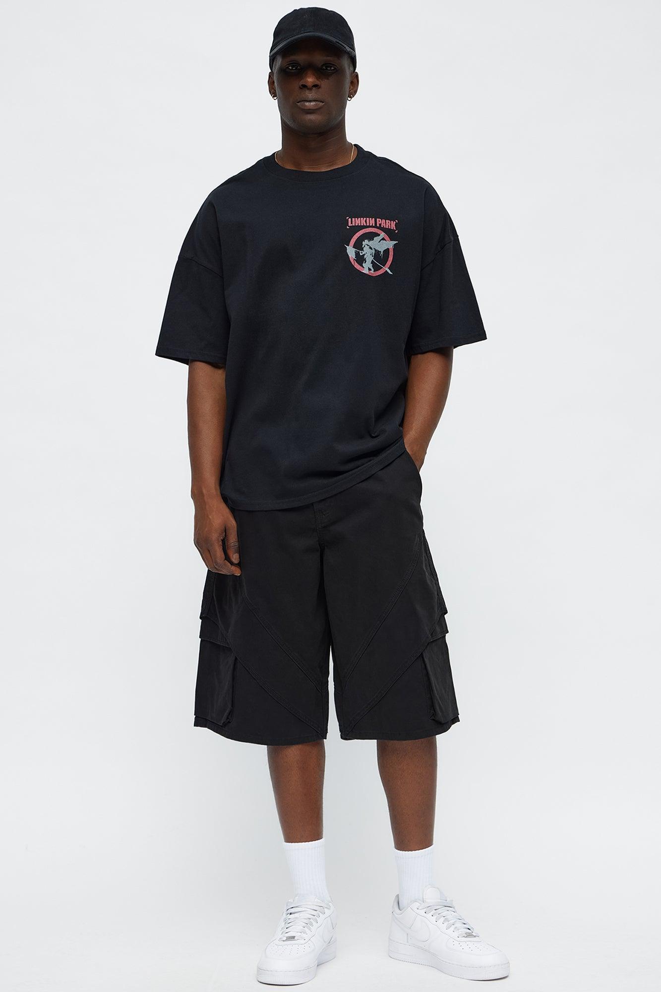 Linkin Park Hybrid Theory Oversized Short Sleeve Tee - Black Male Product Image