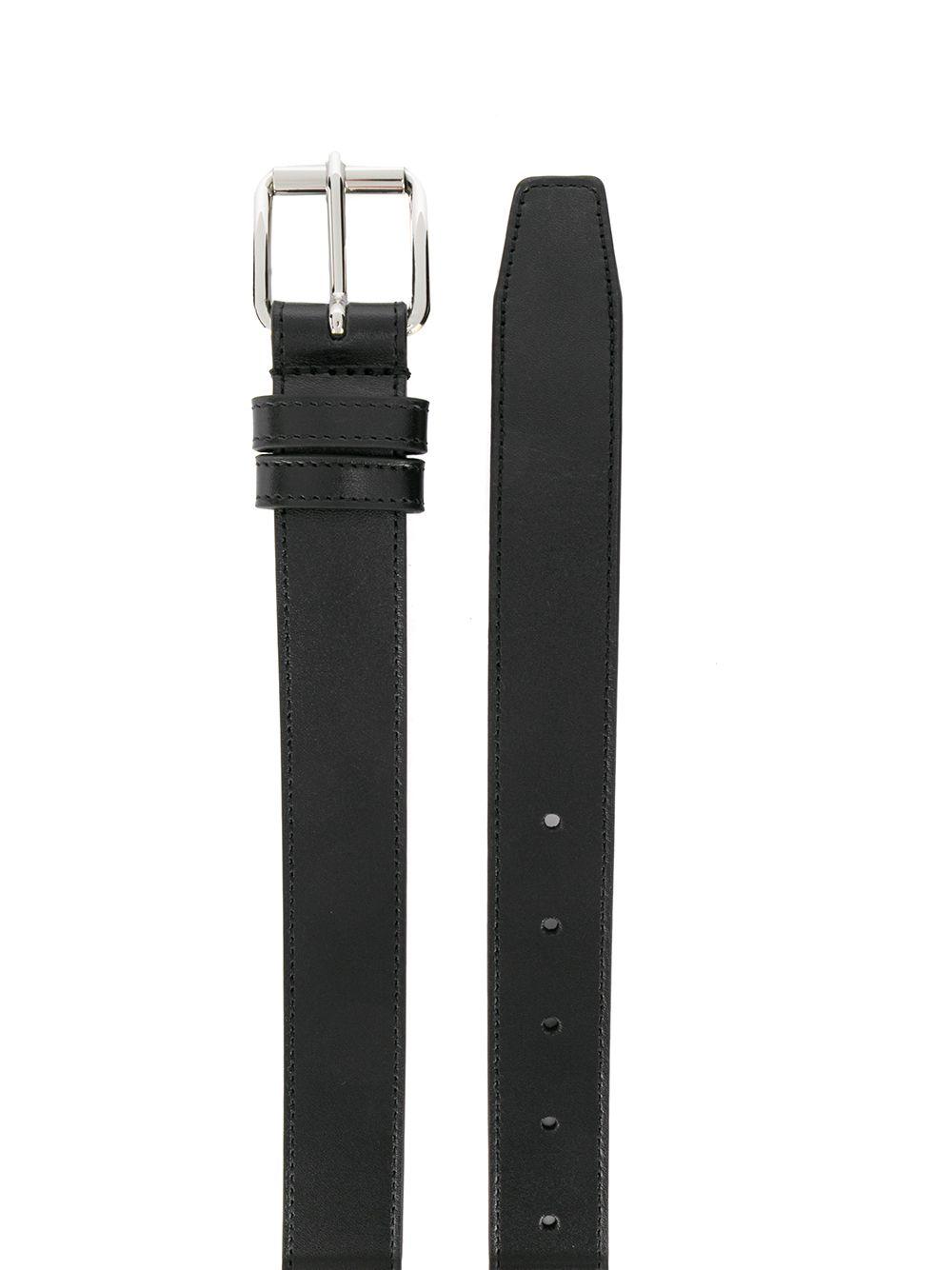 square-tip leather belt Product Image