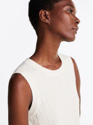 Mini Cable Knit Wool-Blend Sweater Tank Product Image