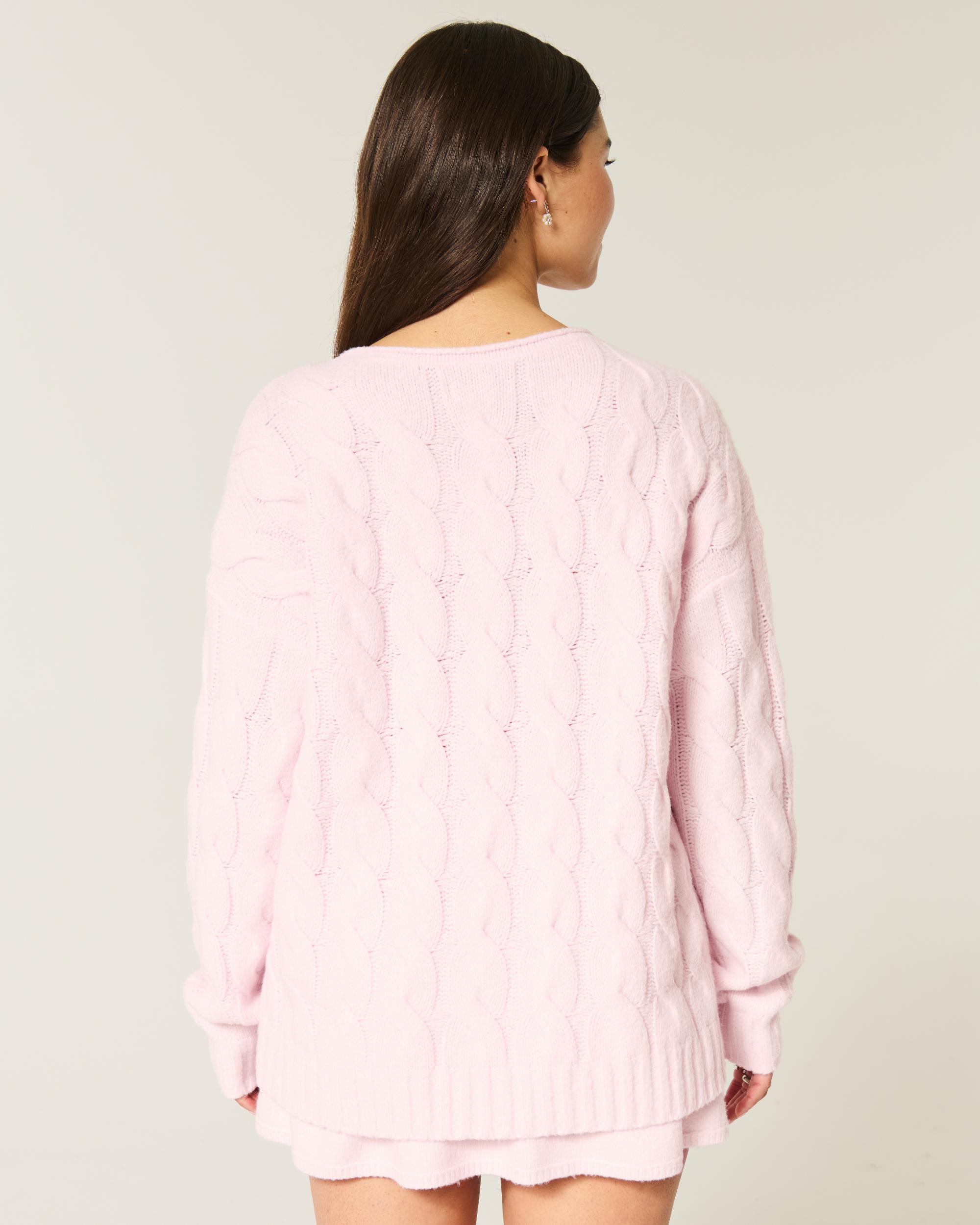 Hollister Comfy Cloud Oversized Cable-Knit Sweater Product Image