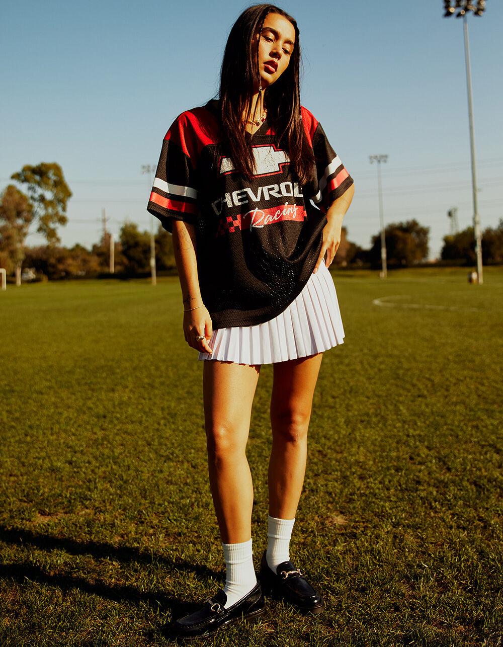 TILLYS Pleated Womens Skort - WHITE Product Image