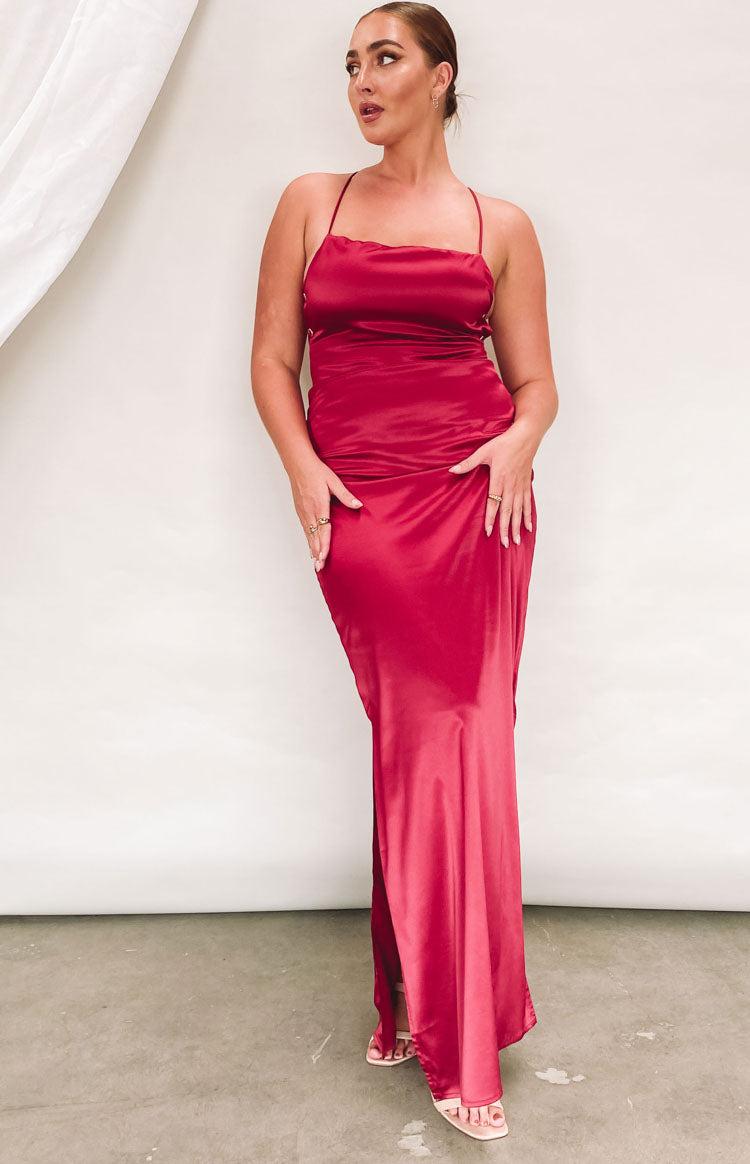 Manhattan Slip Formal Dress Wine Product Image