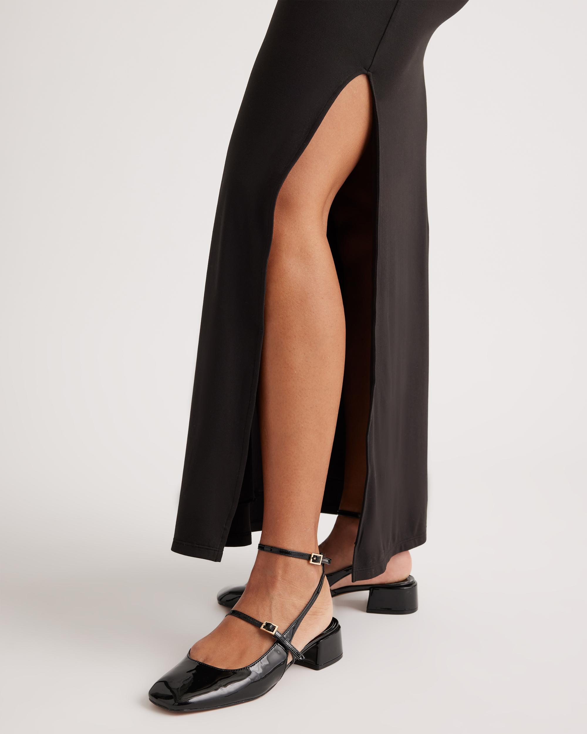 Quince | Women's Recycled Knit Maternity Mock Neck Maxi Dress Recycled Polyester Product Image