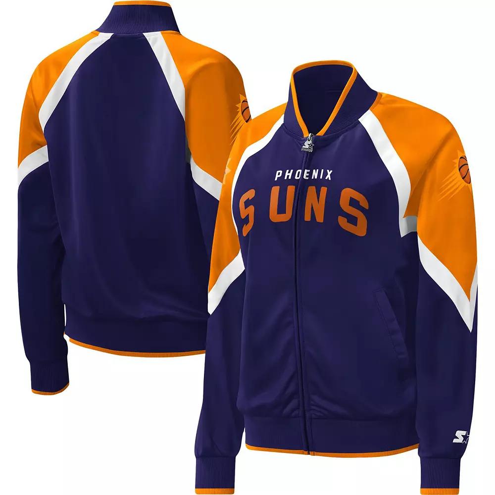 Women's Starter Purple Phoenix Suns Slam Dunk Raglan Full-Zip Track Jacket, Size: 2XL, Phx Purple Product Image