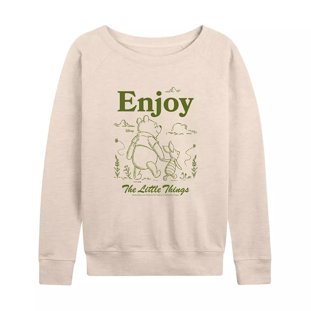 Disney's Winnie The Pooh Women's Little Things French Terry Long Sleeve Tee,  Product Image
