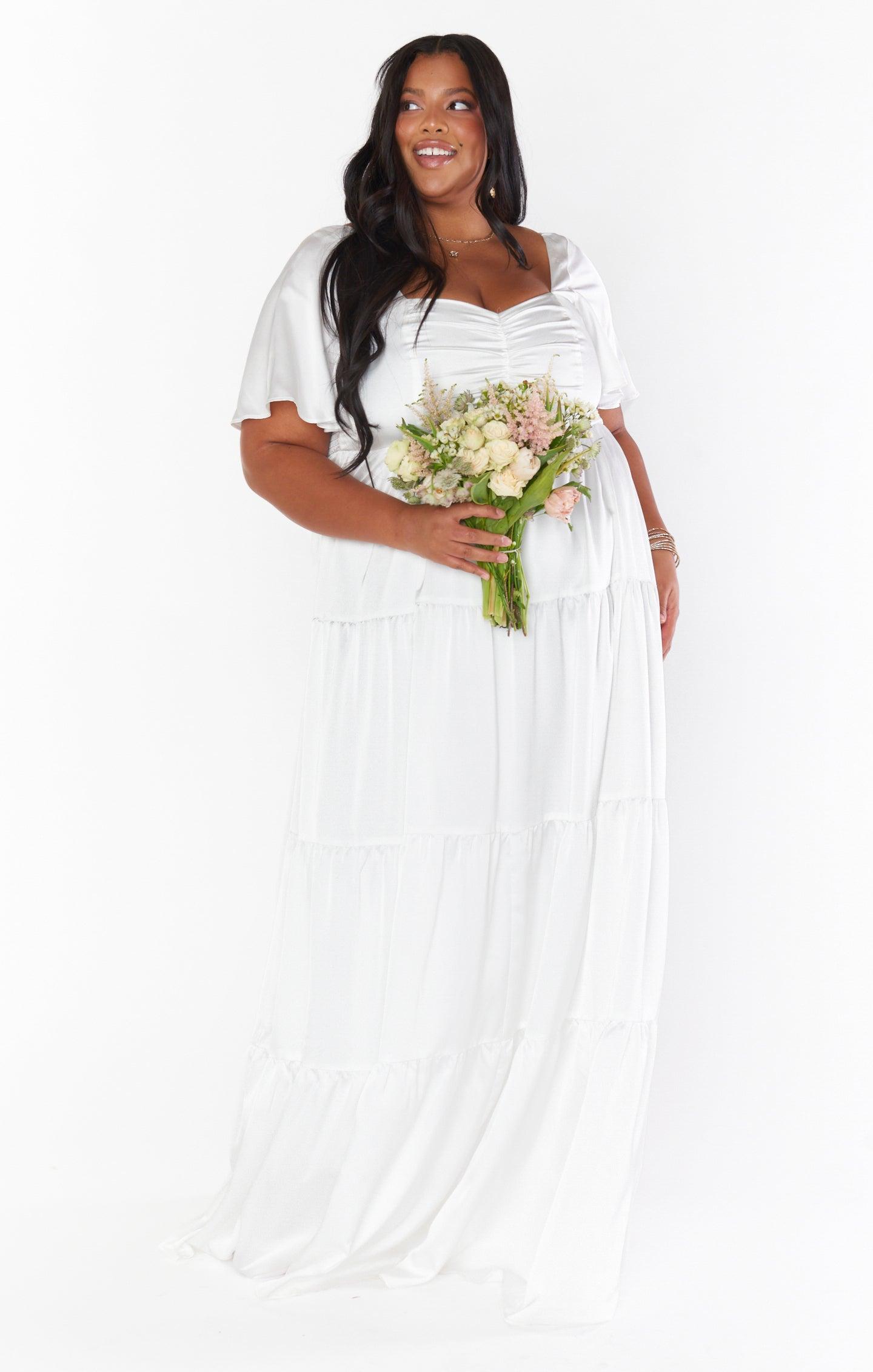 Nicole Maxi Dress ~ Ivory Luxe Satin Product Image