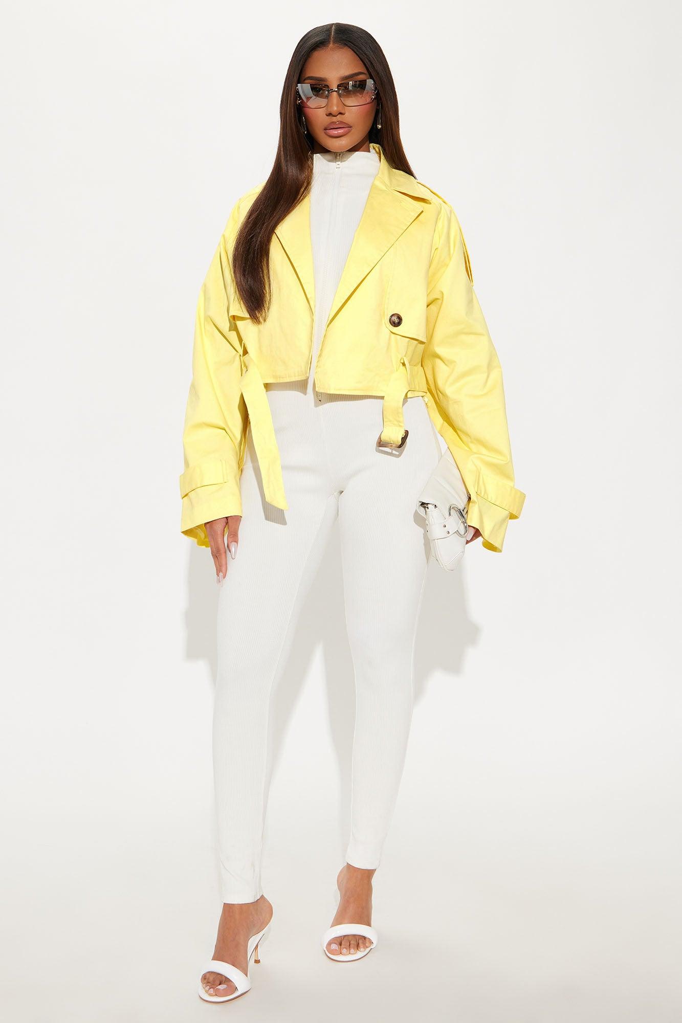 Leona Cropped Trench - Yellow Product Image