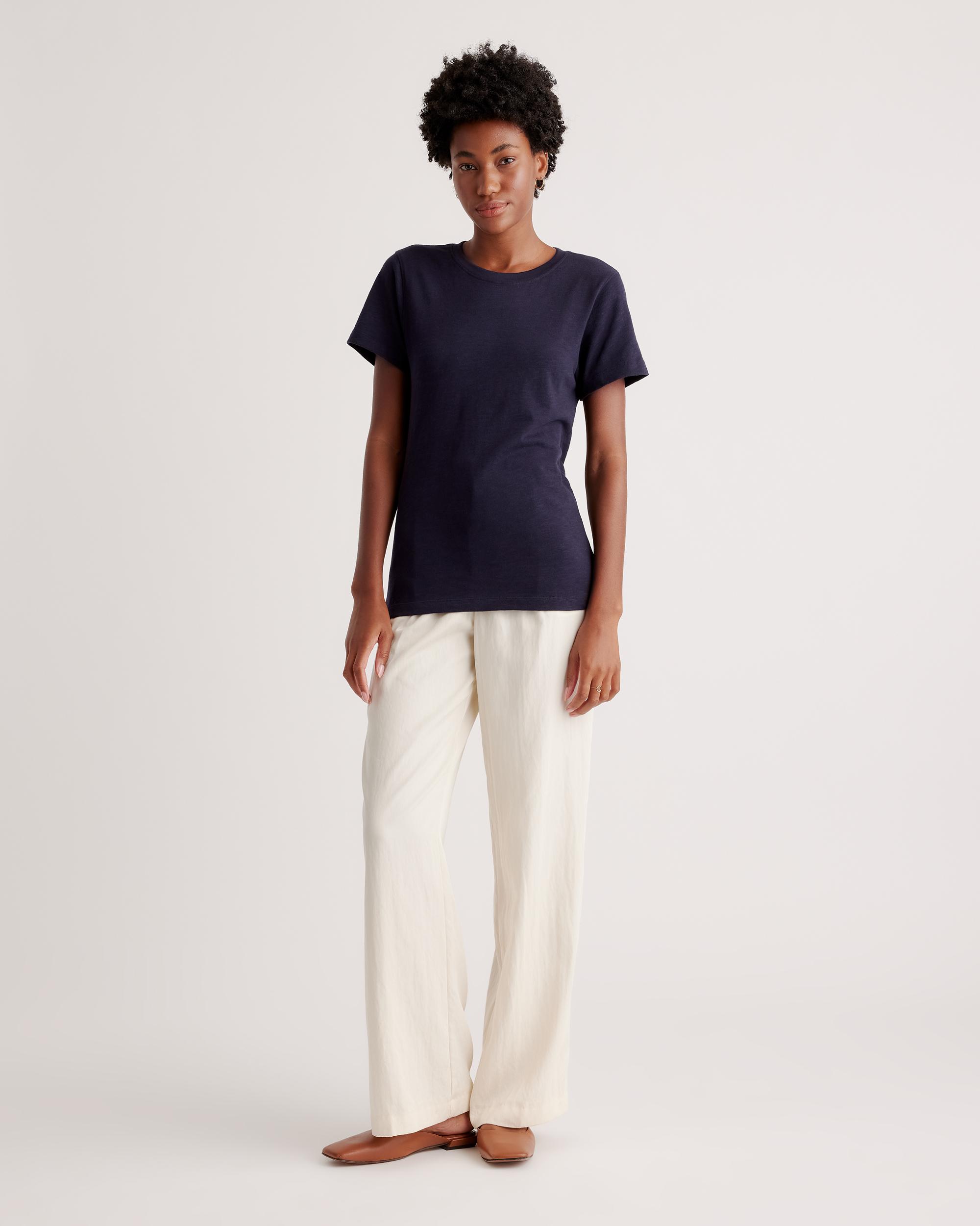 Quince | Women's Slub Crewneck T-Shirt Organic Cotton Product Image