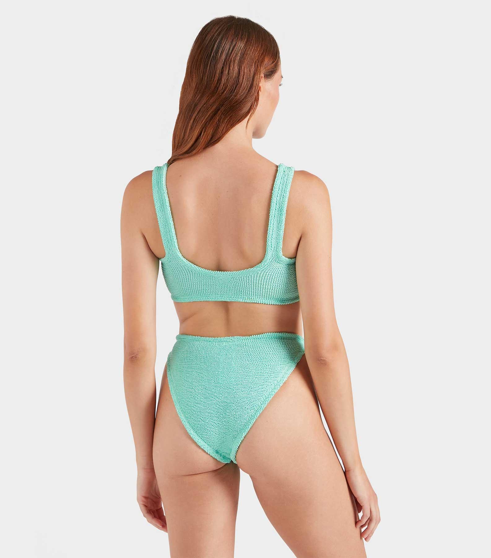Julia Bikini With Pearly Hoop - Metallic Mint Product Image
