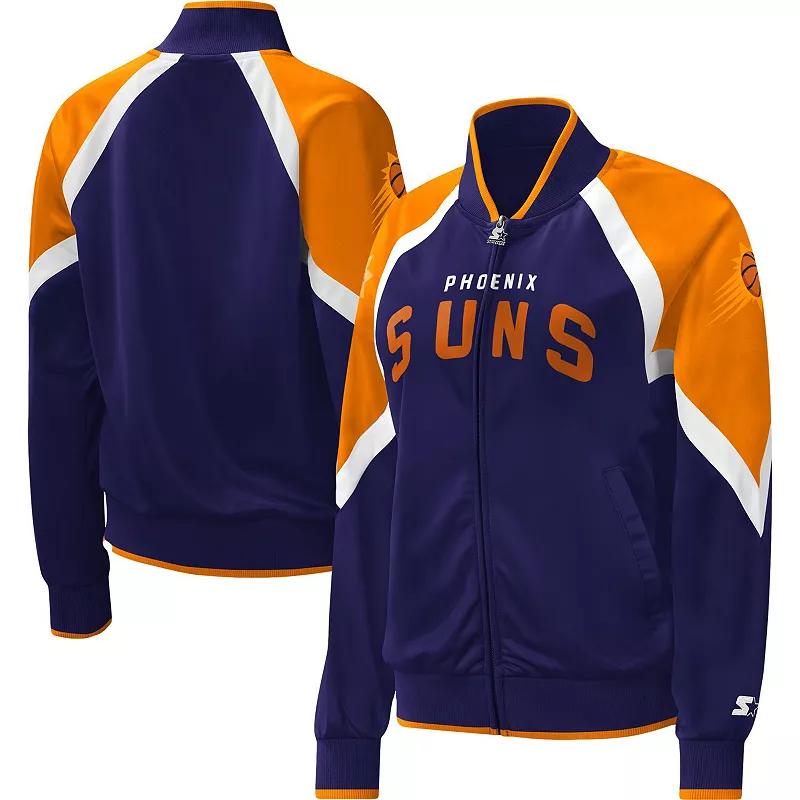 Women's Starter Purple Phoenix Suns Slam Dunk Raglan Full-Zip Track Jacket, Size: 2XL, Phx Purple Product Image