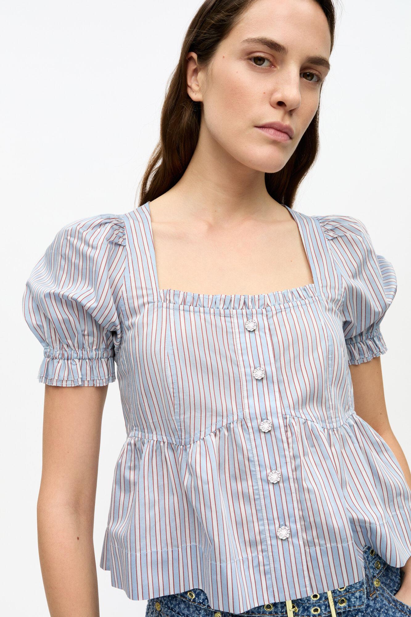 Candy Striped Blouse Product Image