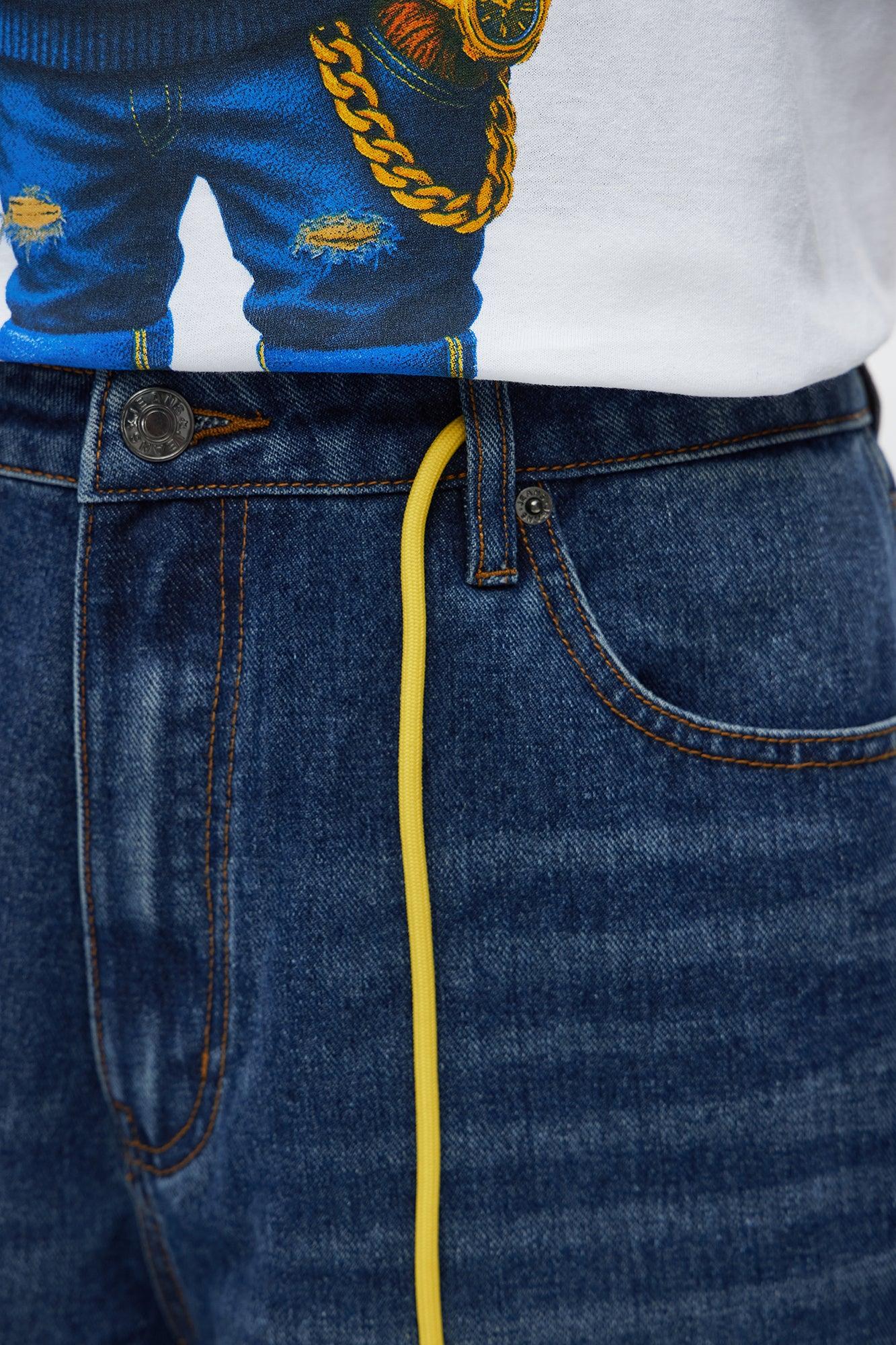 Relaxed Lemoyne Denim Shorts - Medium Blue Wash Product Image